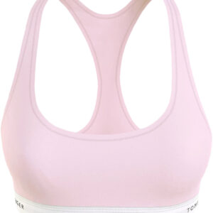 a picture of a pink crop yoga top tommy hilfiger